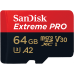 SanDisk Extreme Pro  microSDXC  U3 V30 A2  64GB + SD Adapter